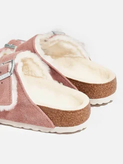 Birkenstock | Arizona Shearling Suede Slippers For Women