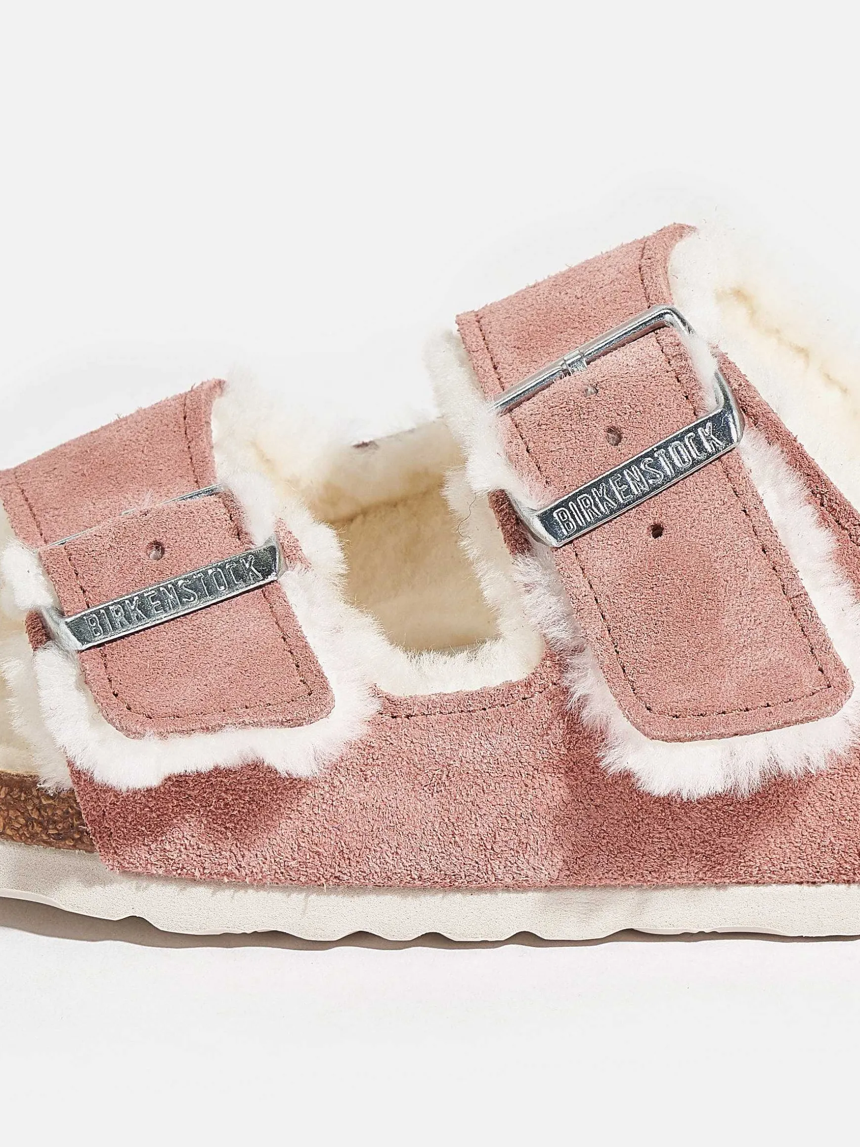Birkenstock | Arizona Shearling Suede Slippers For Women