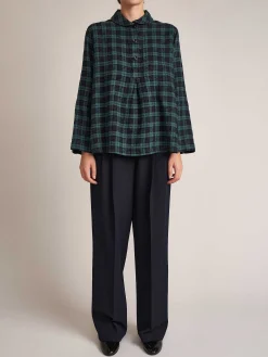 Sarahwear | Brushed Linen Tartan Blouse