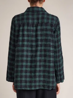 Sarahwear | Brushed Linen Tartan Blouse