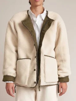 Taion | Reversible Military Crewneck Down Jacket